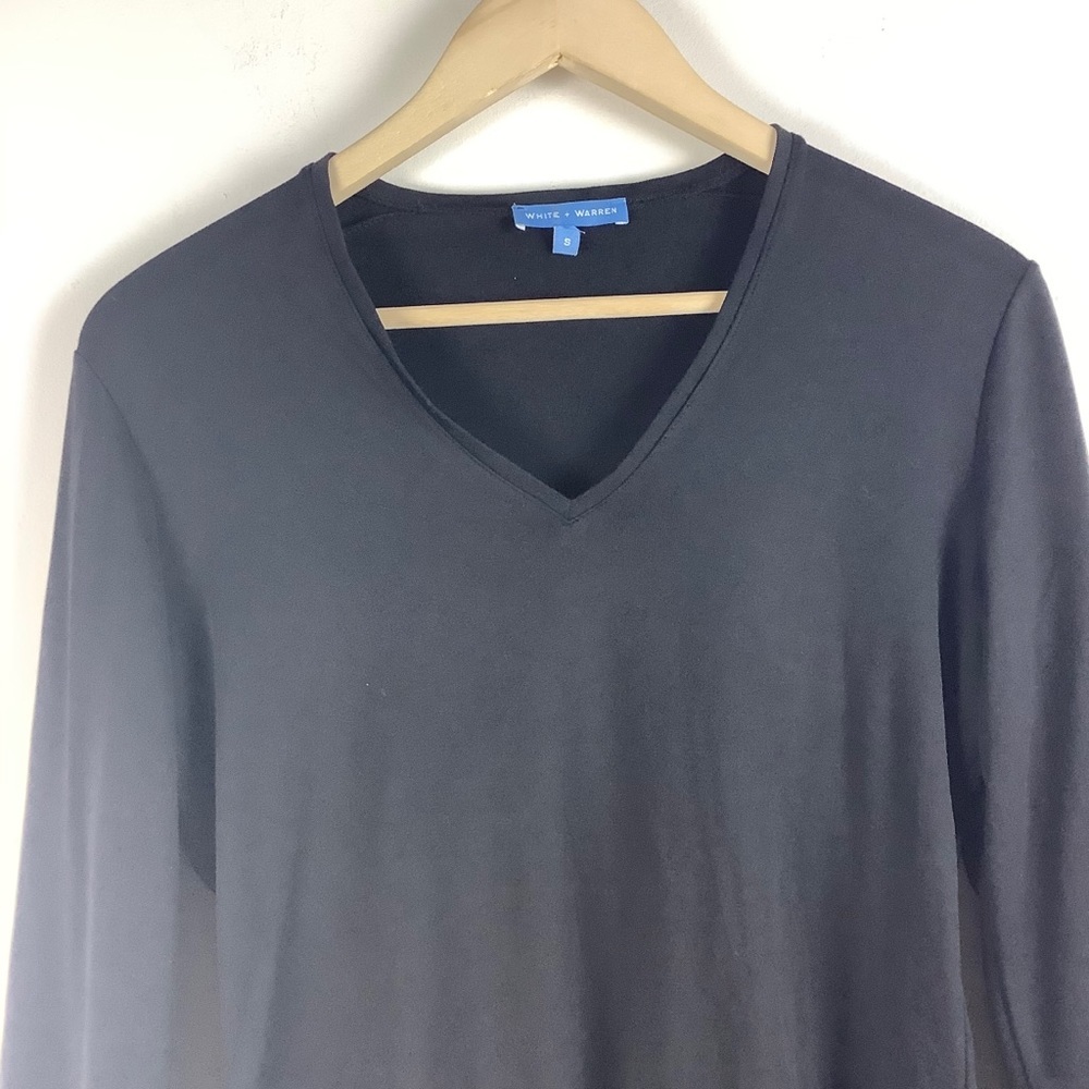 White + Warren - Basic V Neck Top - image 2